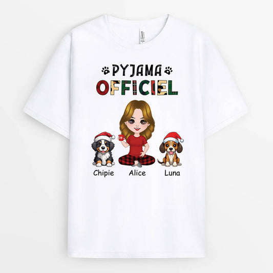 1609AFR2 t shirt pyjama officiel version noel personnalise