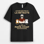 1624AFR2 t shirt je ne suis pas a la retraite je suis un papa chat professionnel personnalise