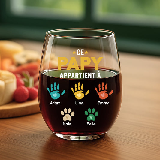 1628IFR2 verre a vin sans pied personnalise ce papa appartient a empreintes colorees 1628ikq5b