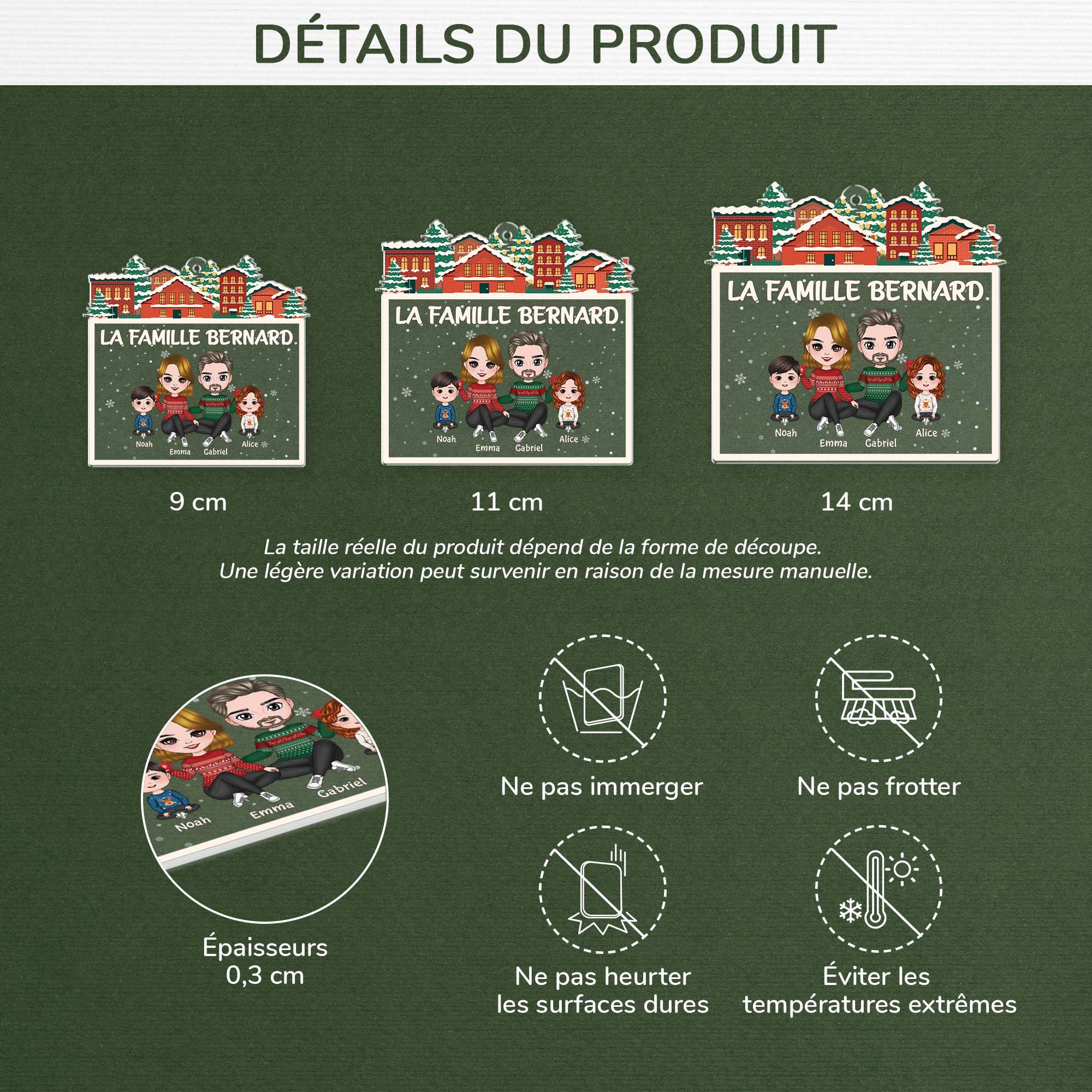 1631OFR3 OrnementLaFamilleMartinPersonnalise