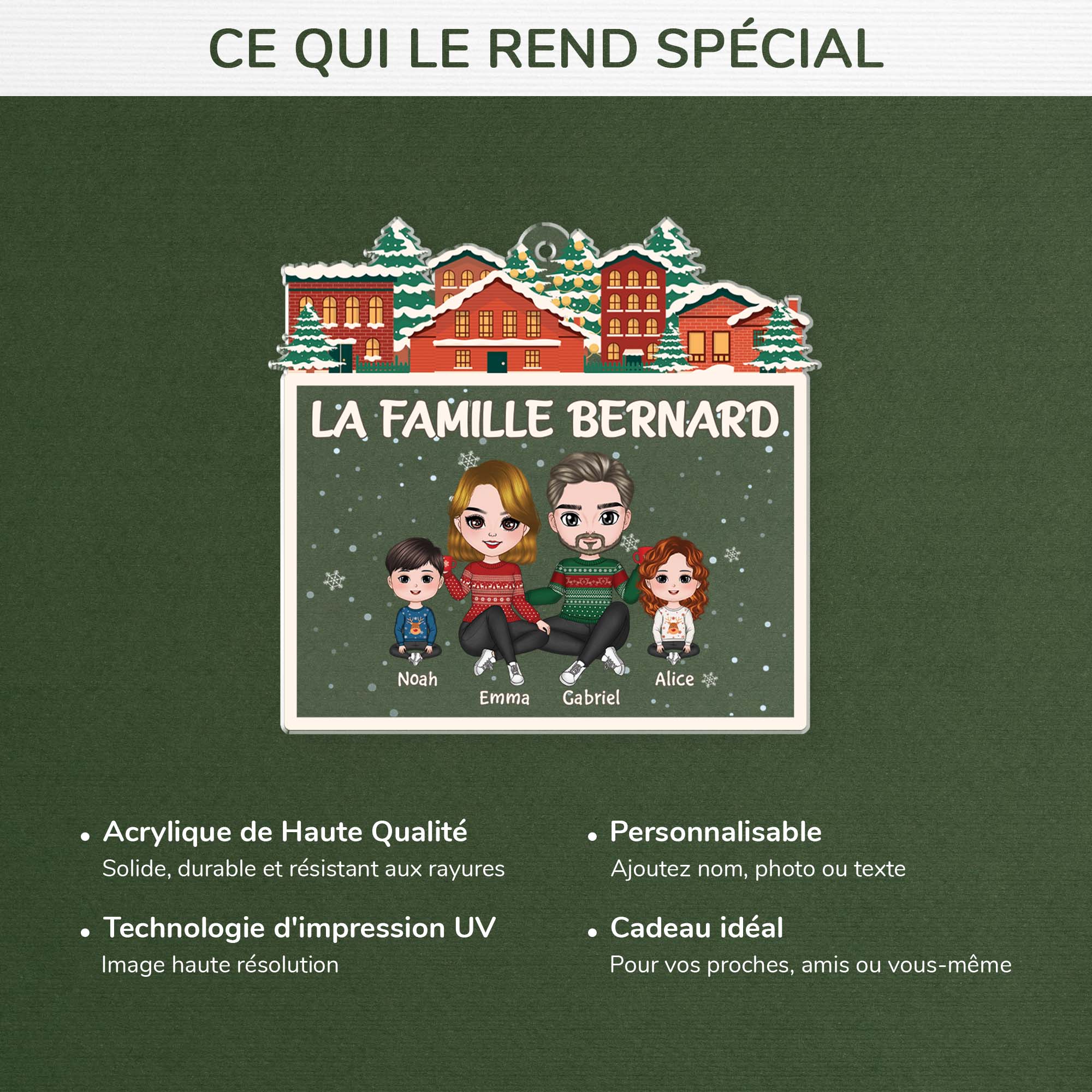 1631OFR4 OrnementLaFamilleMartinPersonnalise