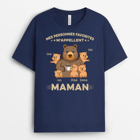 1639AFR2 t shirt mes personnes preferees mappellent mamie personnalise