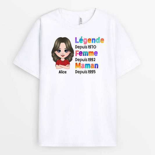 1645AFR1 t shirt mamie legende personnalise