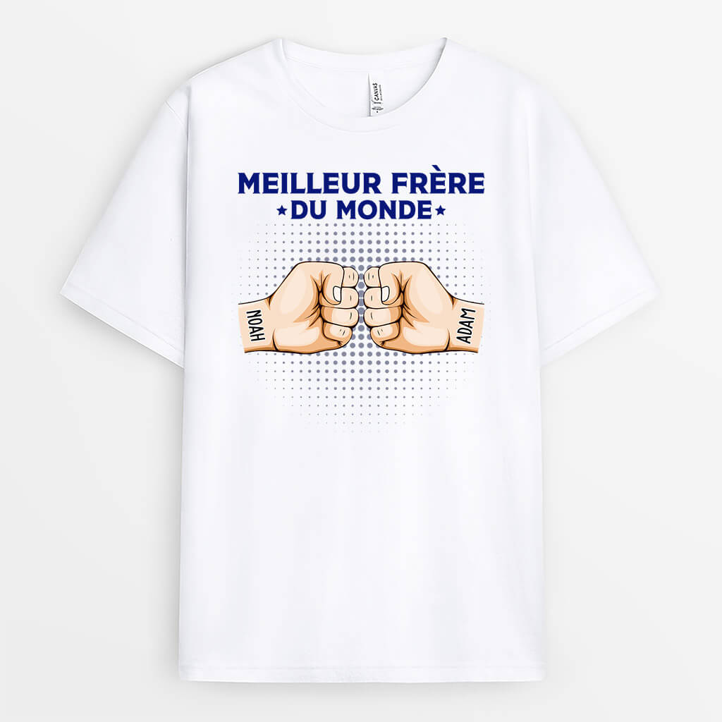 1652AFR1 t shirt meilleur frere du monde personnalise