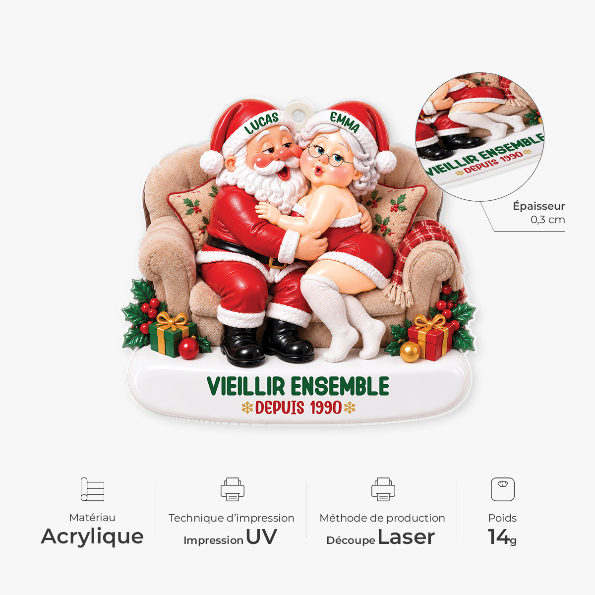 16618OV ProAcrylicOrnament CouFR RnDNone IdeVinh NicDTNew