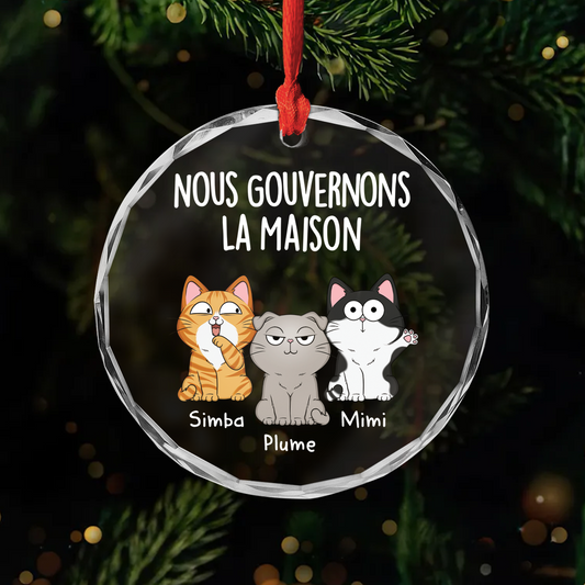 1662OFR1 ornement en verre personnalise on fait la loi a la maison 1662o3n8d