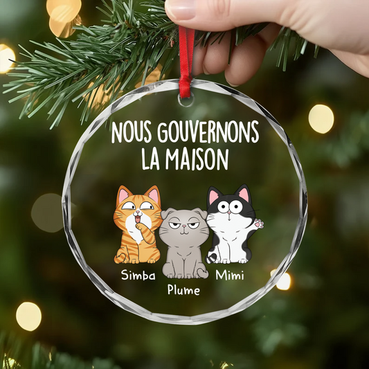 1662OFR2 ornement en verre personnalise on fait la loi a la maison 1662o3n8d