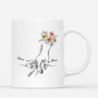 1672AFR1 mug tenir la main de maman mamie personnalise