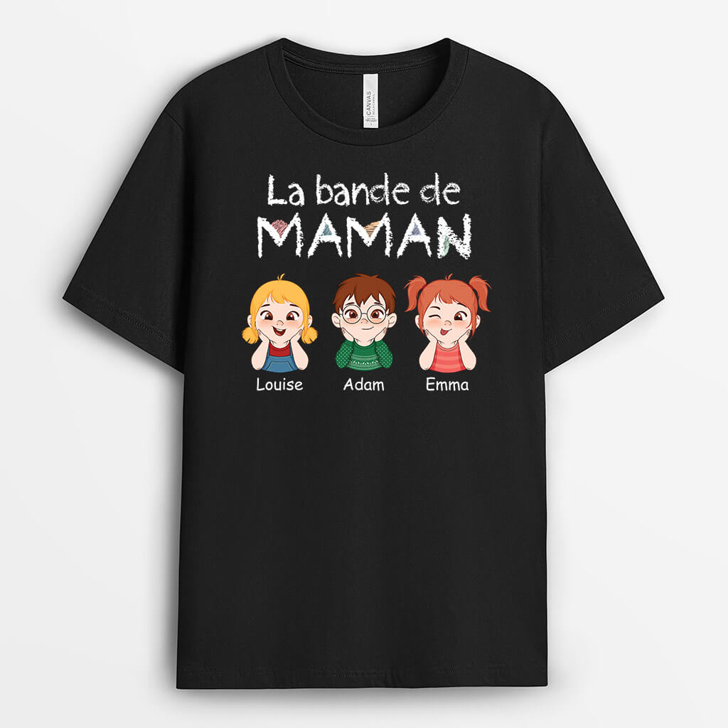 1734AFR2 t shirt la bande a maman personnalise