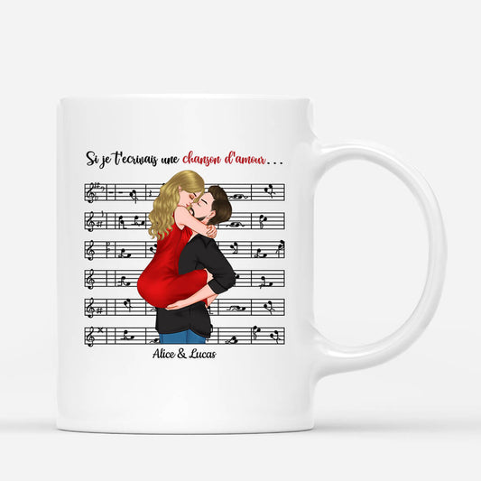 1745MFR1 mug si je tecrivais une chanson damour personnalise