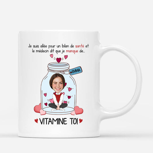 1752MFR1 mug le docteur dit que je manque de vitamine t personnalise