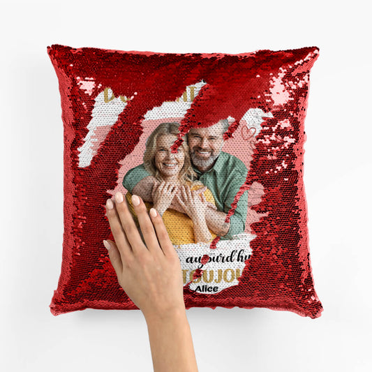 1775PFR2 coussin sequin je t_aime maintenant et pour toujours personnalise