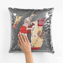 1782PFR2 coussin sequin une vraie histoire damour ne se termine jamais personnalise