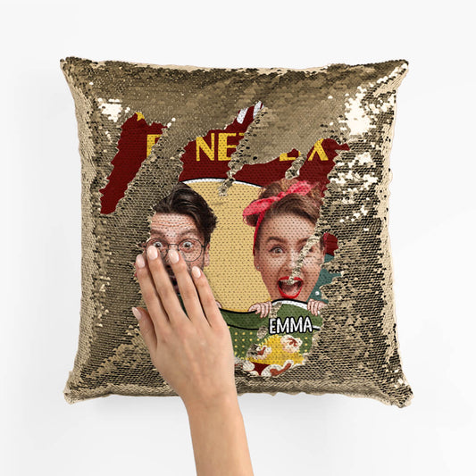 1800PFR2 coussin sequin toi_ moi et netflix personnalise