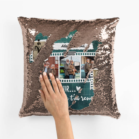 1823PFR2 coussin sequin je taimais depuis le jour ou je tai rencontre personnalise