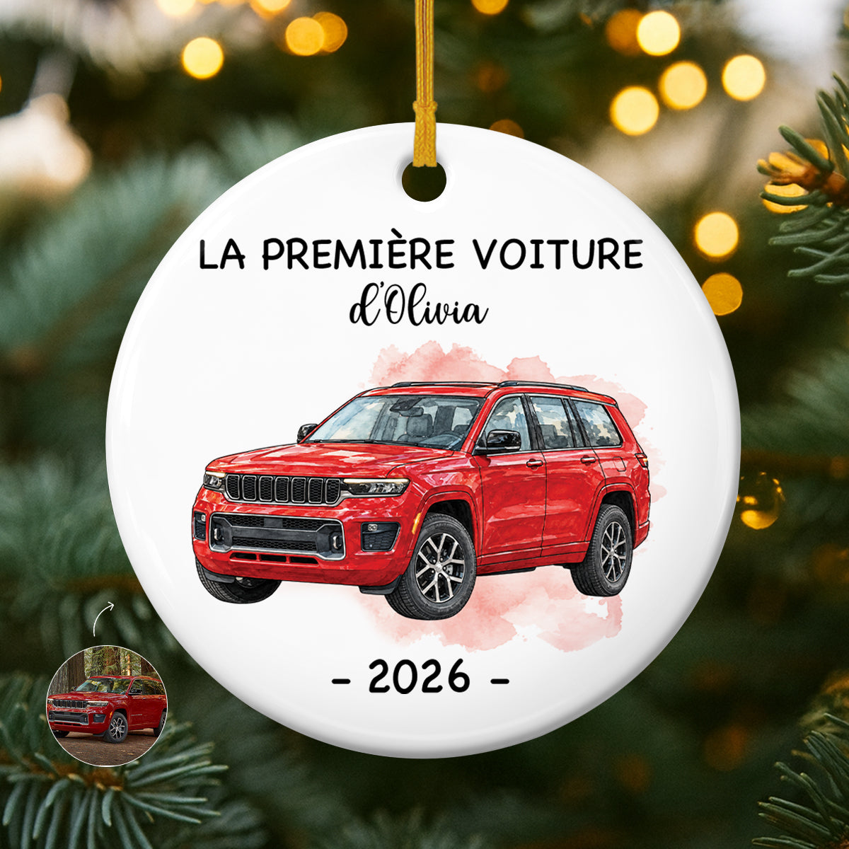 Ornement Céramique Personnalisé Avec Photo De Voiture Pour Homme Femme ...
