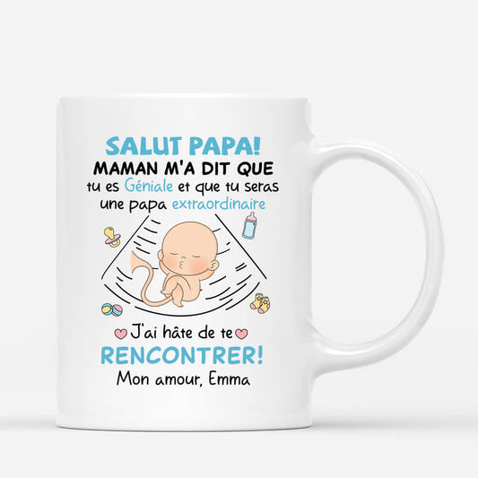 1840MFR1 mug bonjour papa personnalise