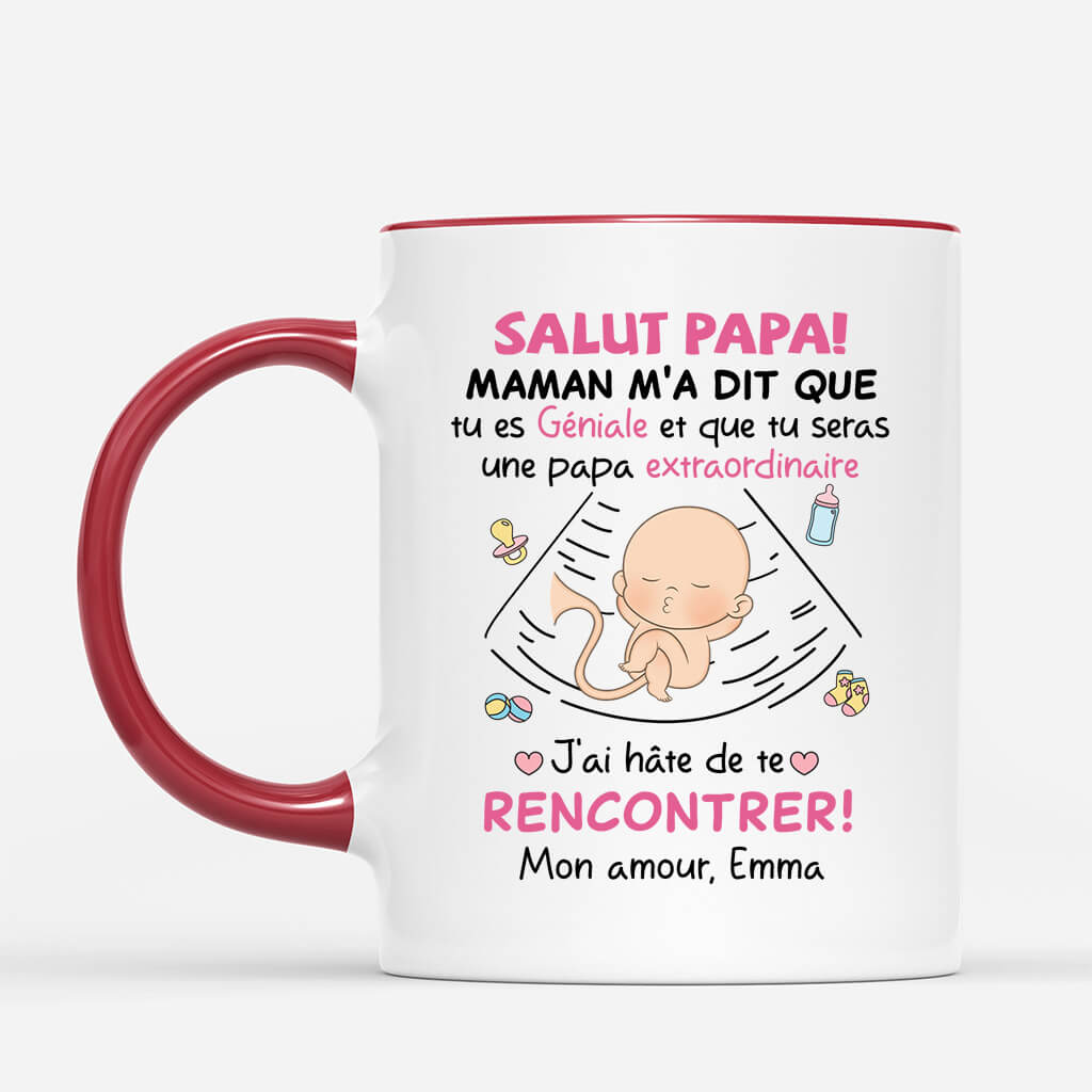 1840MFR2 mug bonjour papa personnalise