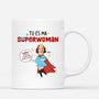 1846MFR1 mug tu es ma superwoman personnalise