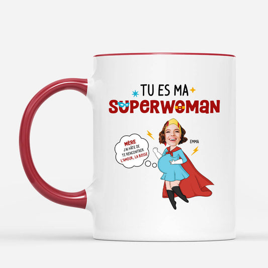 1846MFR2 mug tu es ma superwoman personnalise