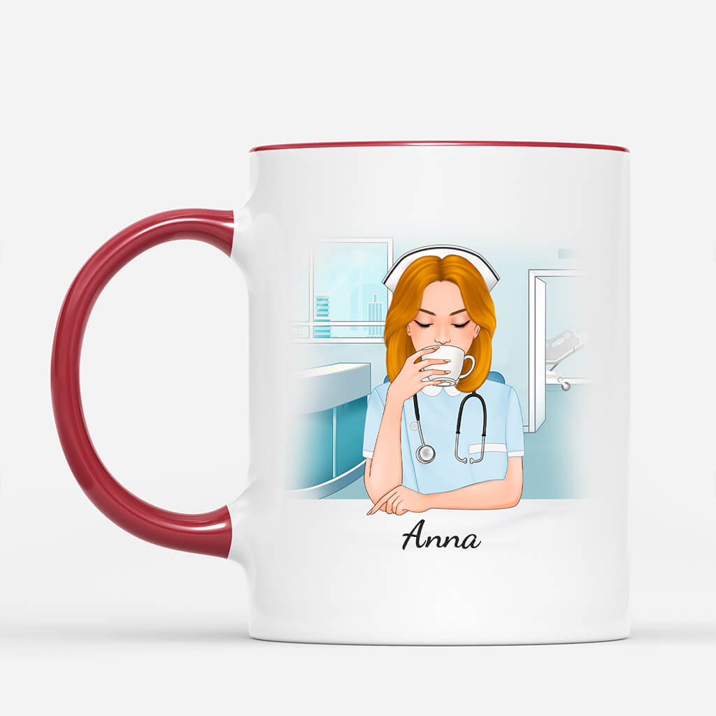 1851MFR2 mug infirmiere a la journee_ meilleure maman a la nuit personnalise