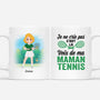 1854MFR1 mug je ne crie pas cest la voix de ma maman tennis personnalise