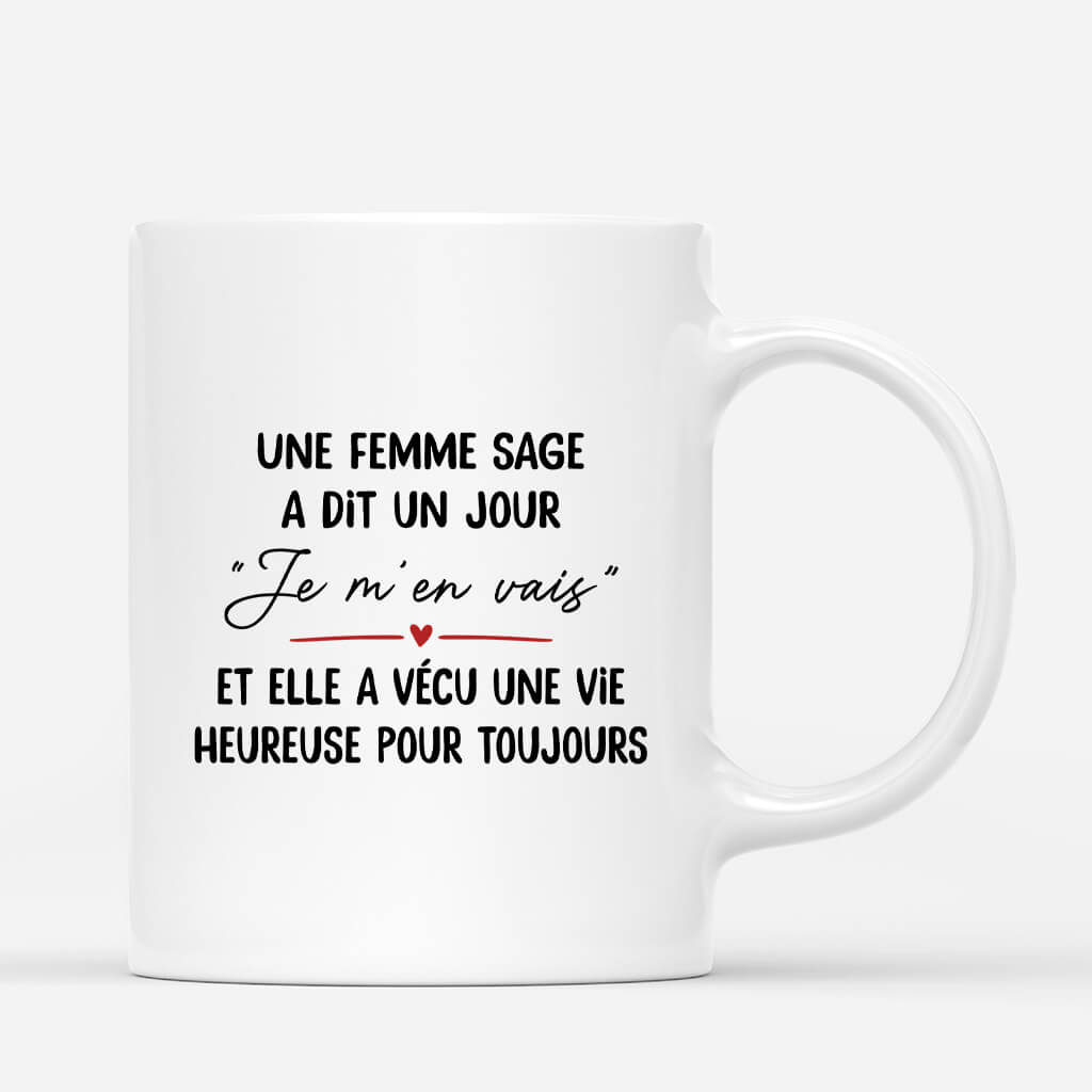 1861MFR3 mug une femme sage retraitee personnalise