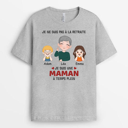 1877AFR2 t shirt je ne suis pas a la retraite personnalise