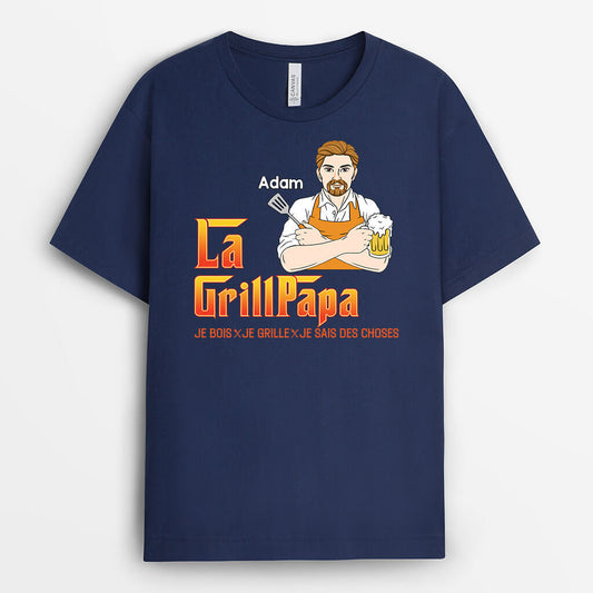 1884AFR1 t shirt la grillmother la grillfather personnalise