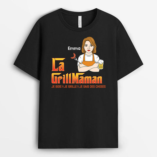 1884AFR2 t shirt la grillmother la grillfather personnalise