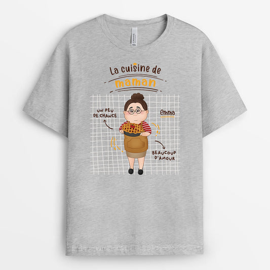 1891AFR2 t shirt la cuisine de maman personnalise