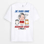 1924AFR1 t shirt je suis une maman chat folle personnalise