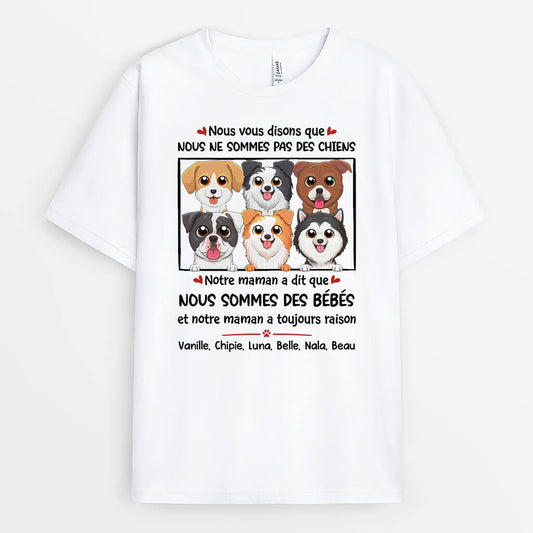 1926AFR1 t shirt nous vous disons que nous ne sommes pas des chiens personnalise