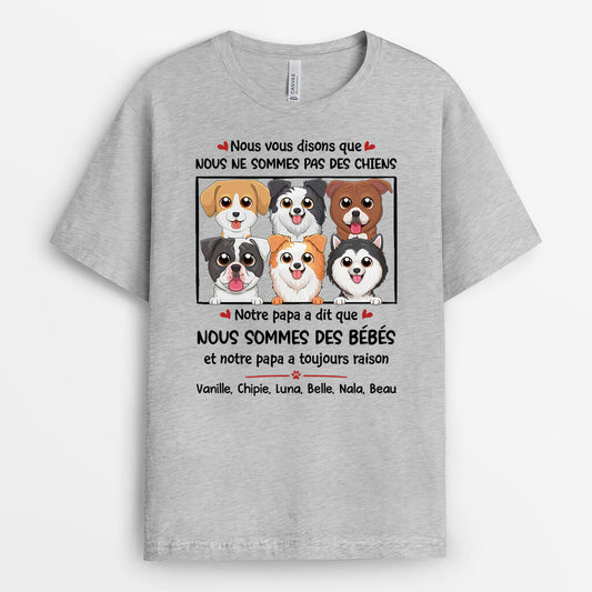 1926AFR2 t shirt nous vous disons que nous ne sommes pas des chiens personnalise