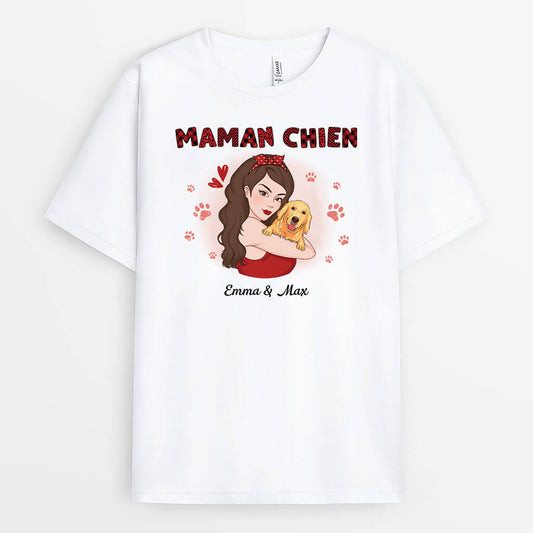 1931AFR1 t shirt maman chien personnalise