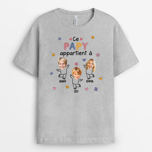 1939AFR1 t shirt cette maman appartient a version petite fleur personnalise_463174fd b8e0 4e9b 83e4 a1fa622b2002