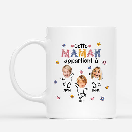 1939MFR1 mug cette maman appartient a version petite fleur personnalise_517bd90a 40b9 4693 8507 7dbc23d5c7ca