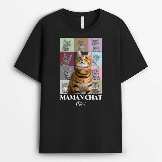 1948AFR1 t shirt maman chat papa chat personnalise