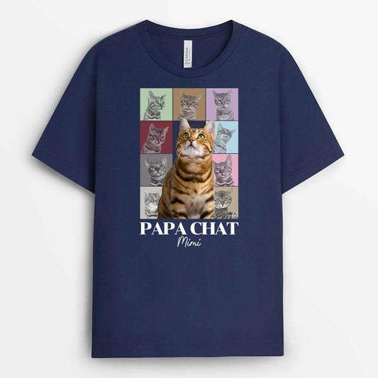1948AFR2 t shirt maman chat papa chat personnalise