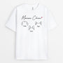 1949AFR1 t shirt maman chat papa chat version texte