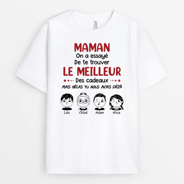 T Shirt Personnalisé Fête Des Mères - Cadeau Plus