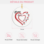 1969FR3 ornement ceramique personnalise maman mamie coeurs rouges 1969