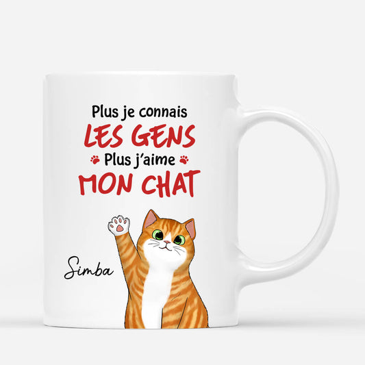 1970MFR1 mug jaime mon chat plus que les hommes personnalise