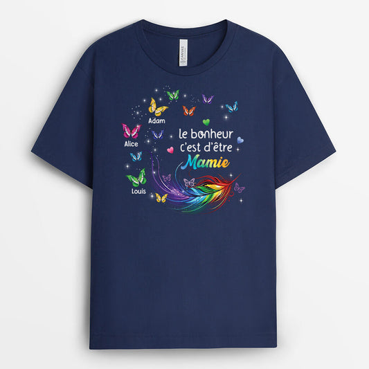 1980AFR1 t shirt bonheur de maman mamie avec papillons personnalise_9f1e7b34 cf6b 432d af16 e2e09239a917