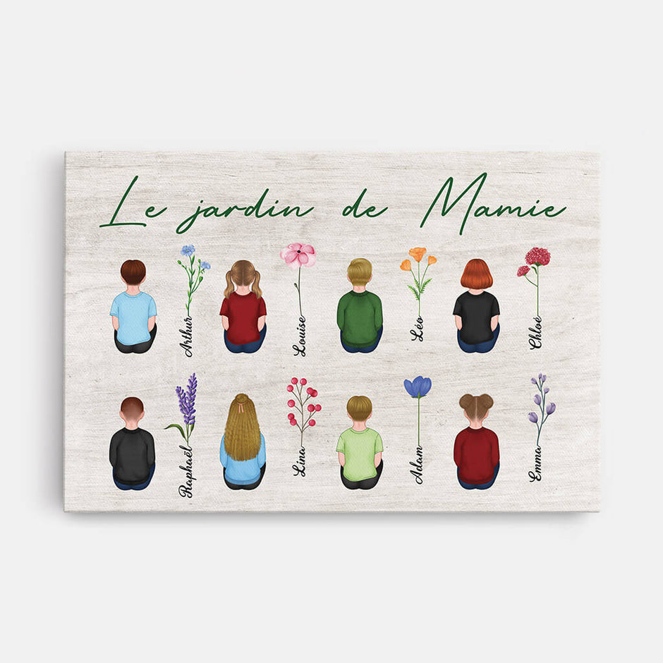 Poster personnalisé – D’abord maman, maintenant mamie – jardin