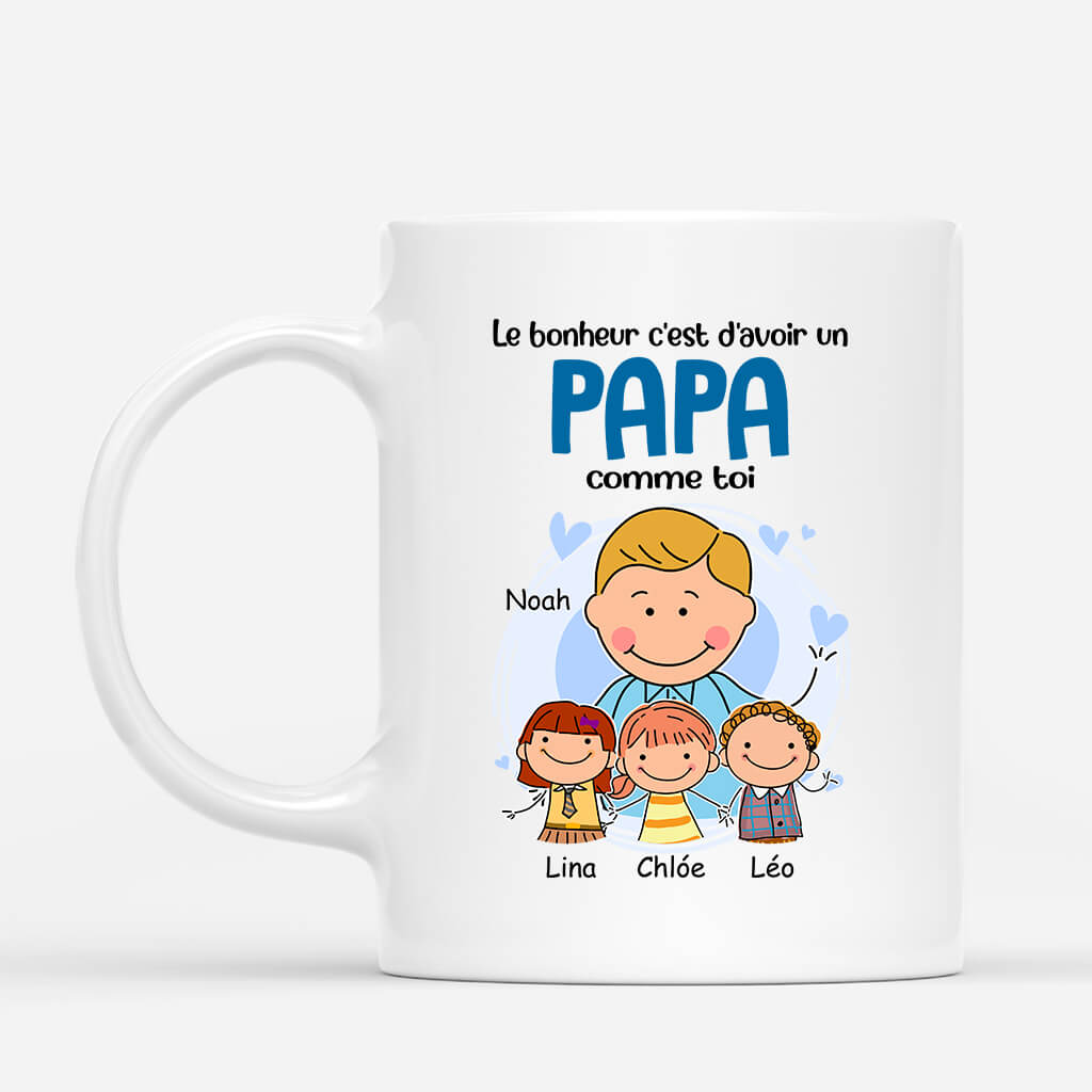 2001MFR2 mug le bonheur cest davoir un papy comme toi personnalise