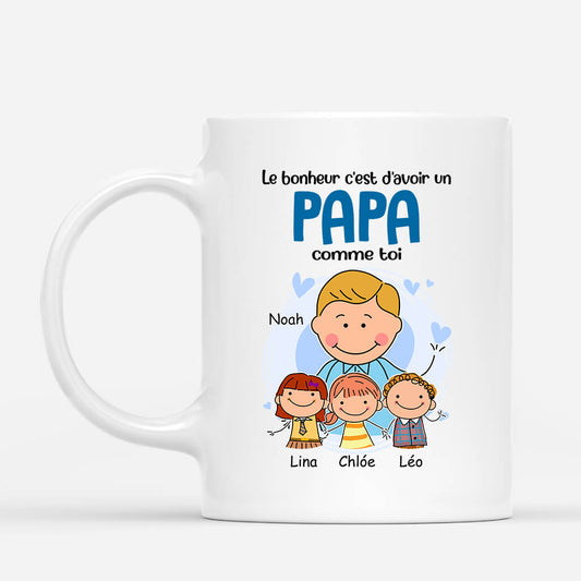 2001MFR2 mug le bonheur cest davoir un papy comme toi personnalise