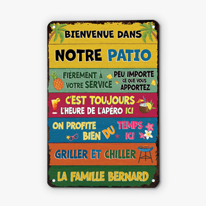Plaque Métal Personnalisée « Notre Première Maison » - Déco Murale Vintage Pour Jardin Ou Maison - Format A4 Avec Supports Inclus