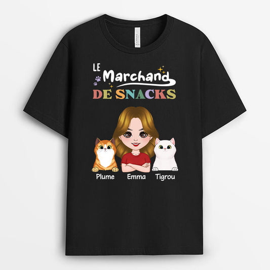 2010AFR1 t shirt le revendeur la revendeuse de friandise version chats personnalise