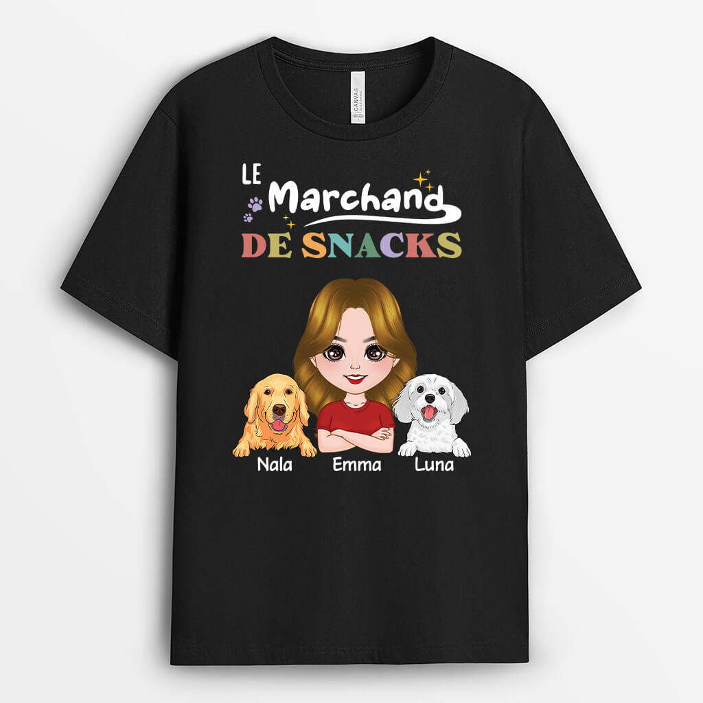 2010AFR1 t shirt le revendeur la revendeuse de friandise version chiens personnalise